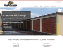 Tablet Screenshot of kutztownselfstorage.com